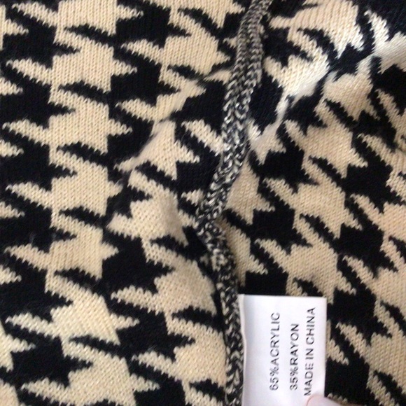 Zashi black/ ivory women’s size Large tunic top long sleeve crew neck top - Picture 7 of 7